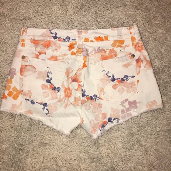 7 For All Mankind Women's Floral Cut Off Shorts - Picture 5 of 7